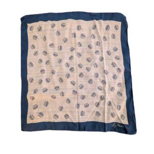 Vintage Liz Claiborne Blue Dots Scarf